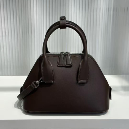 Mini Structured Leather Tote Bag