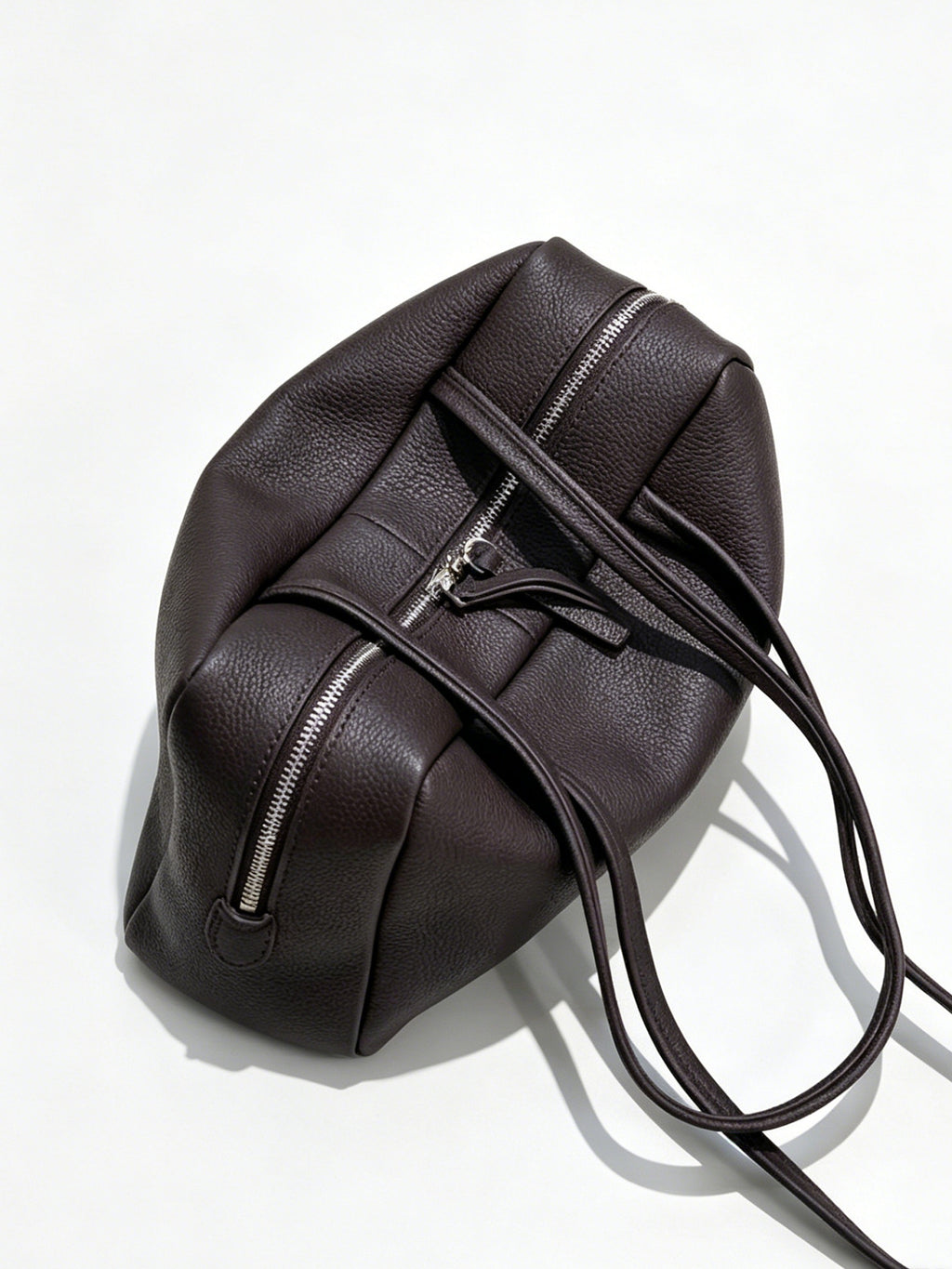 Astra Bowling Minimalist Leather Shoulder Bag