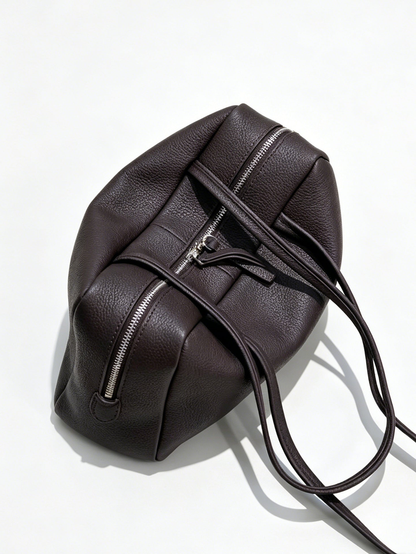 Astra Bowling Minimalist Leather Shoulder Bag