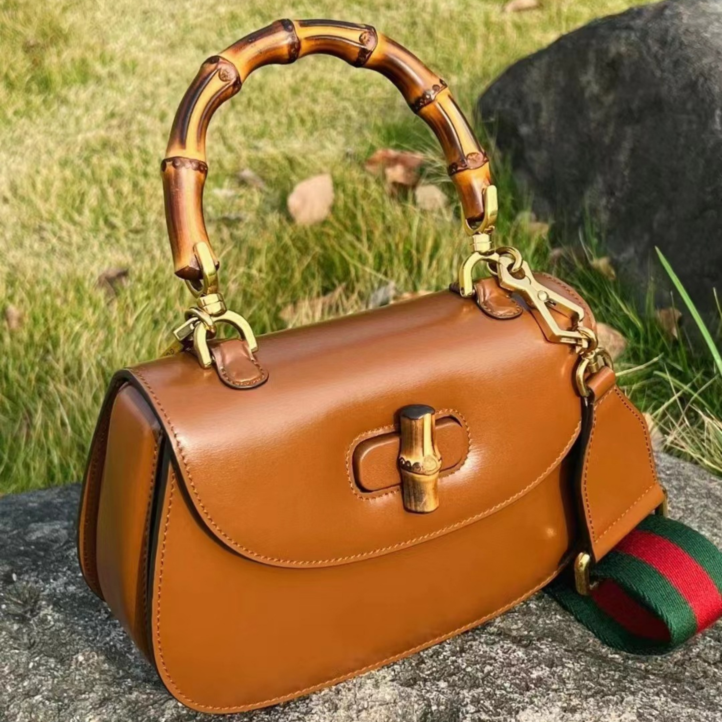 Gucci Bamboo 1947 Inspired small top handle Leather bag