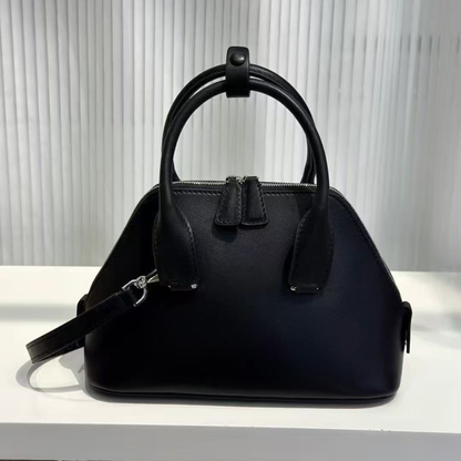 Mini Structured Leather Tote Bag