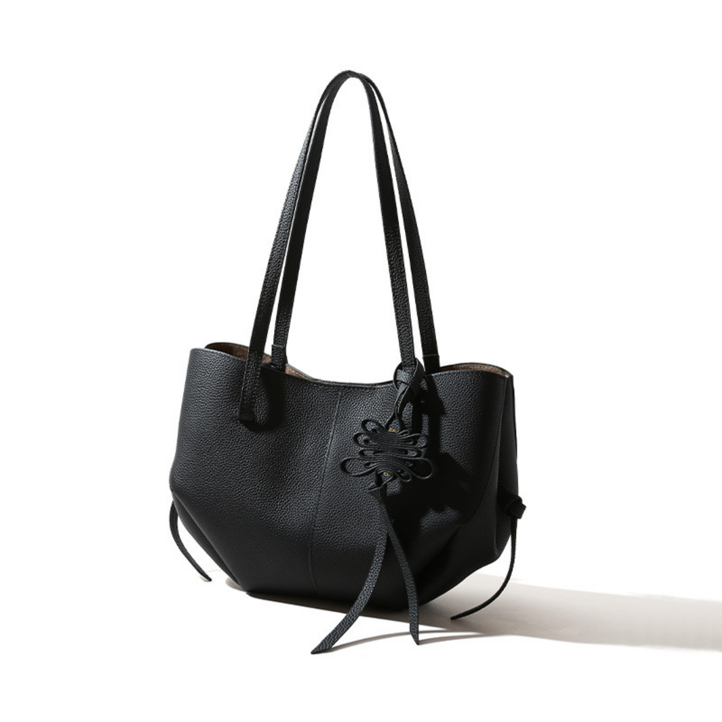 Polène Cyme inspired Textured Leather Bag