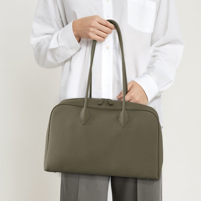 Classic Large Leather Bowling Bag