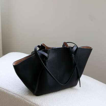 The Cinched Wing Leather Tote Bag