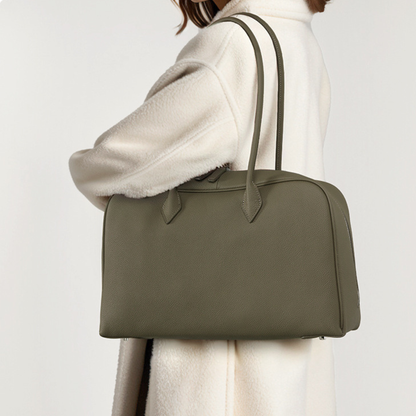 Classic Large Leather Bowling Bag