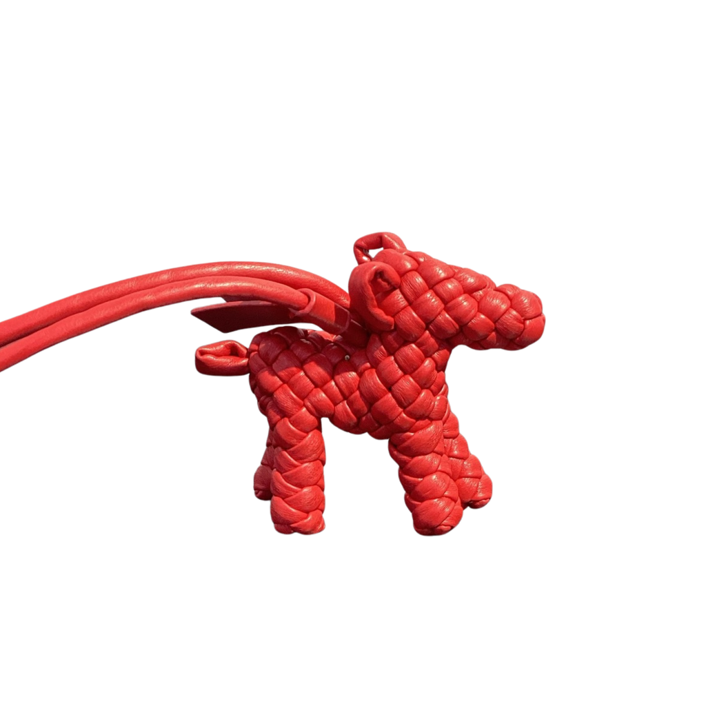 Trendiesty Woven Leather Puppy Dog Charm