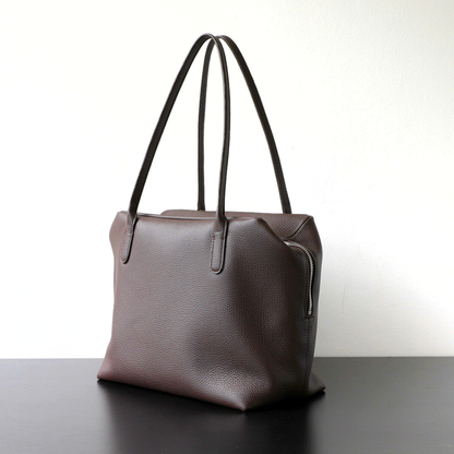 Minimalist Soft‑Grain Leather Tote Bag