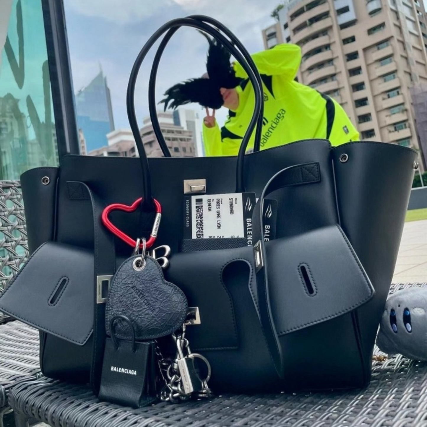 Balenciaga Bel Air inspired Leather Bag