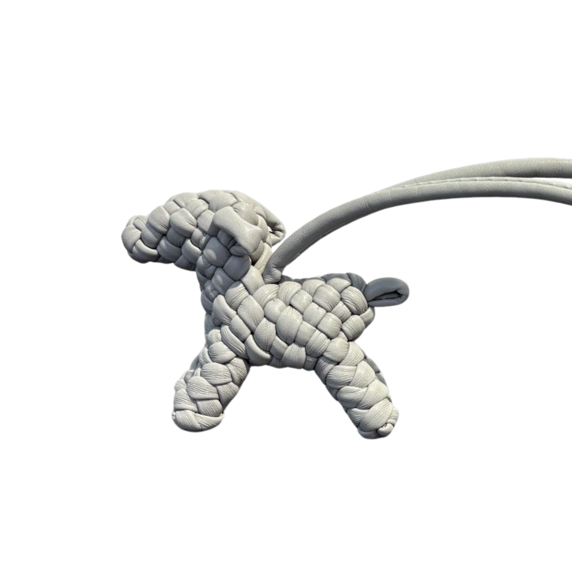 Trendiesty Woven Leather Puppy Dog Charm