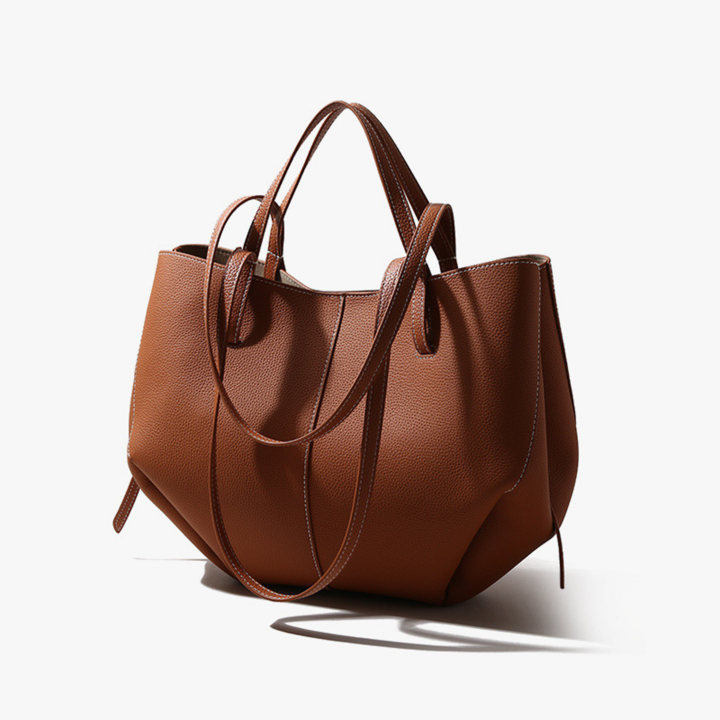 Polène Cyme inspired Textured Leather Bag