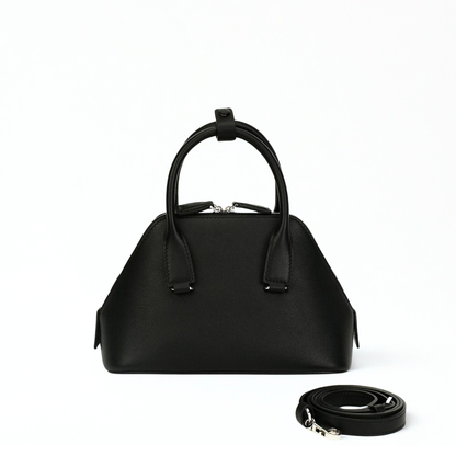 Mini Structured Leather Tote Bag