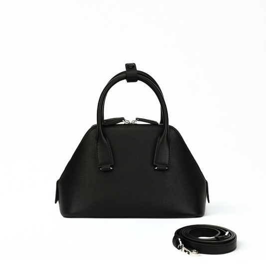 Mini Structured Leather Tote Bag