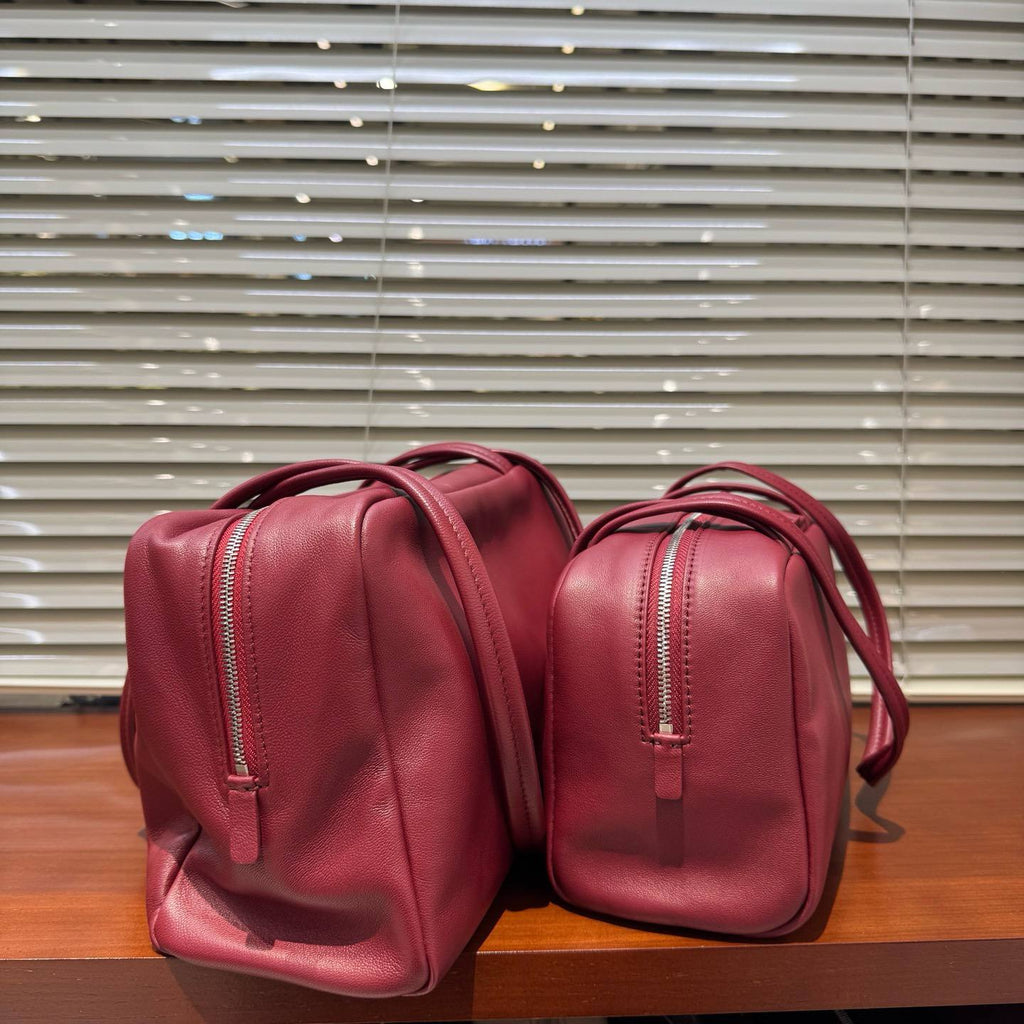 Astra Bowling Minimalist Leather Shoulder Bag
