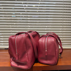 Astra Bowling Minimalist Leather Shoulder Bag