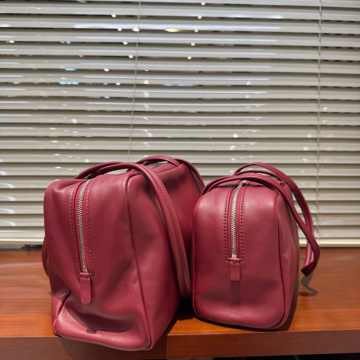 Astra Bowling Minimalist Leather Shoulder Bag
