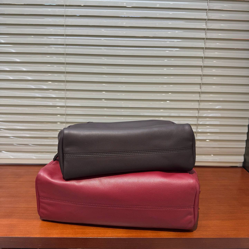 Astra Bowling Minimalist Leather Shoulder Bag