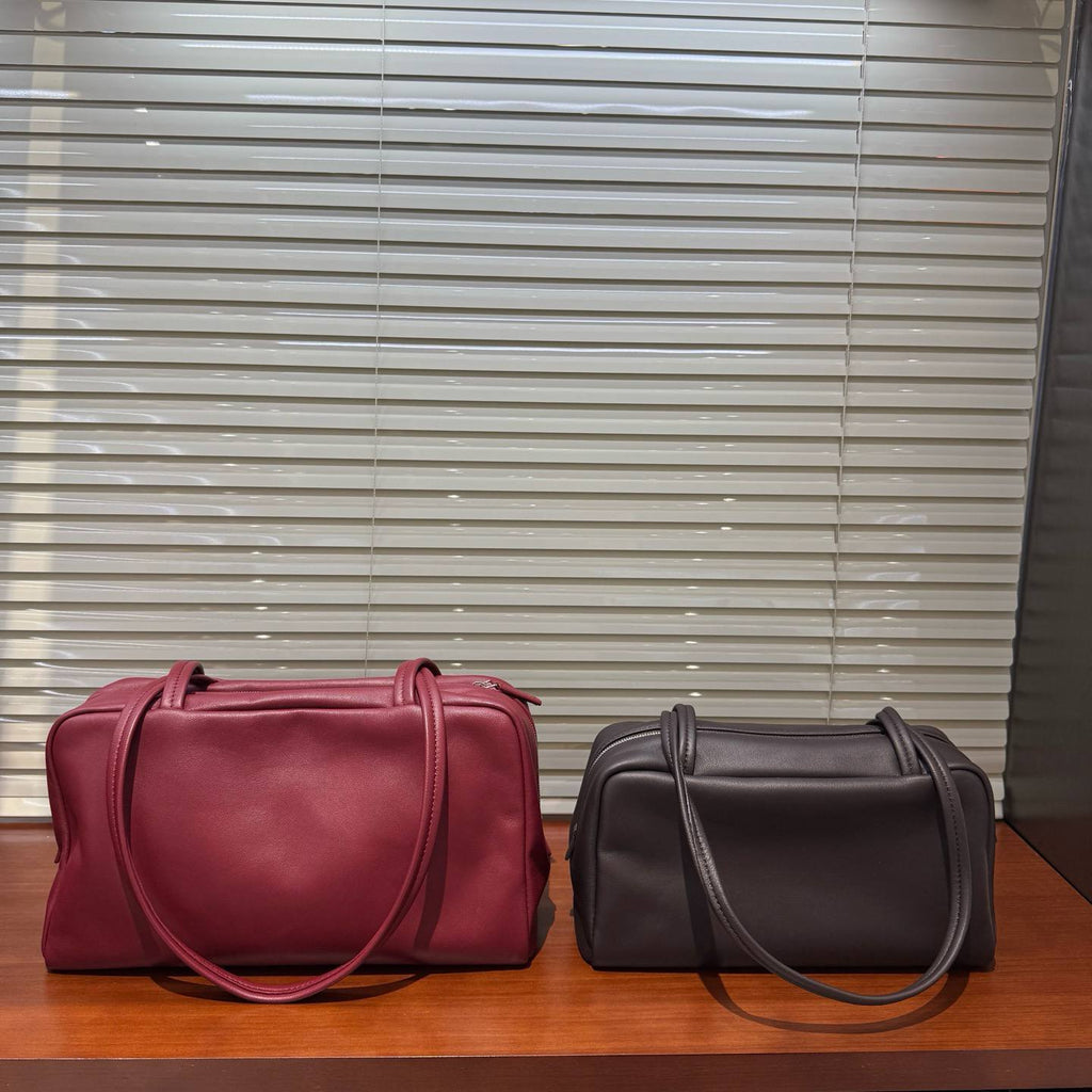 Astra Bowling Minimalist Leather Shoulder Bag