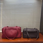 Astra Bowling Minimalist Leather Shoulder Bag