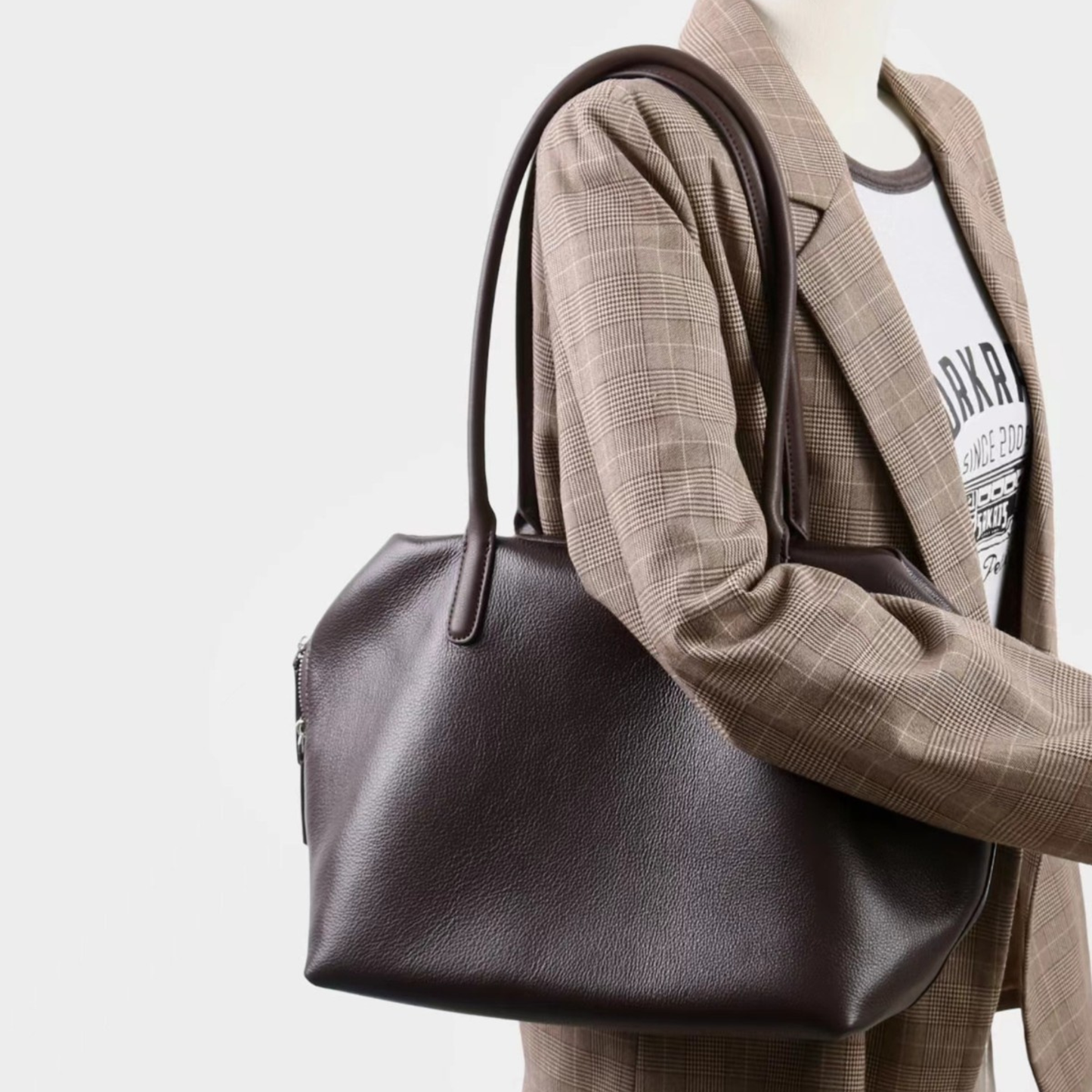 Minimalist Henri Inspired Soft‑Grain Leather Tote Bag