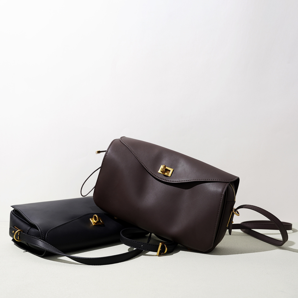 Le 7-Inspired Bowling Leather Shoulder Bag