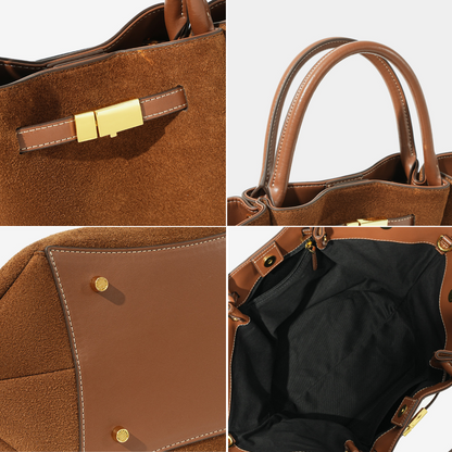 Structured Leather Tote Bag