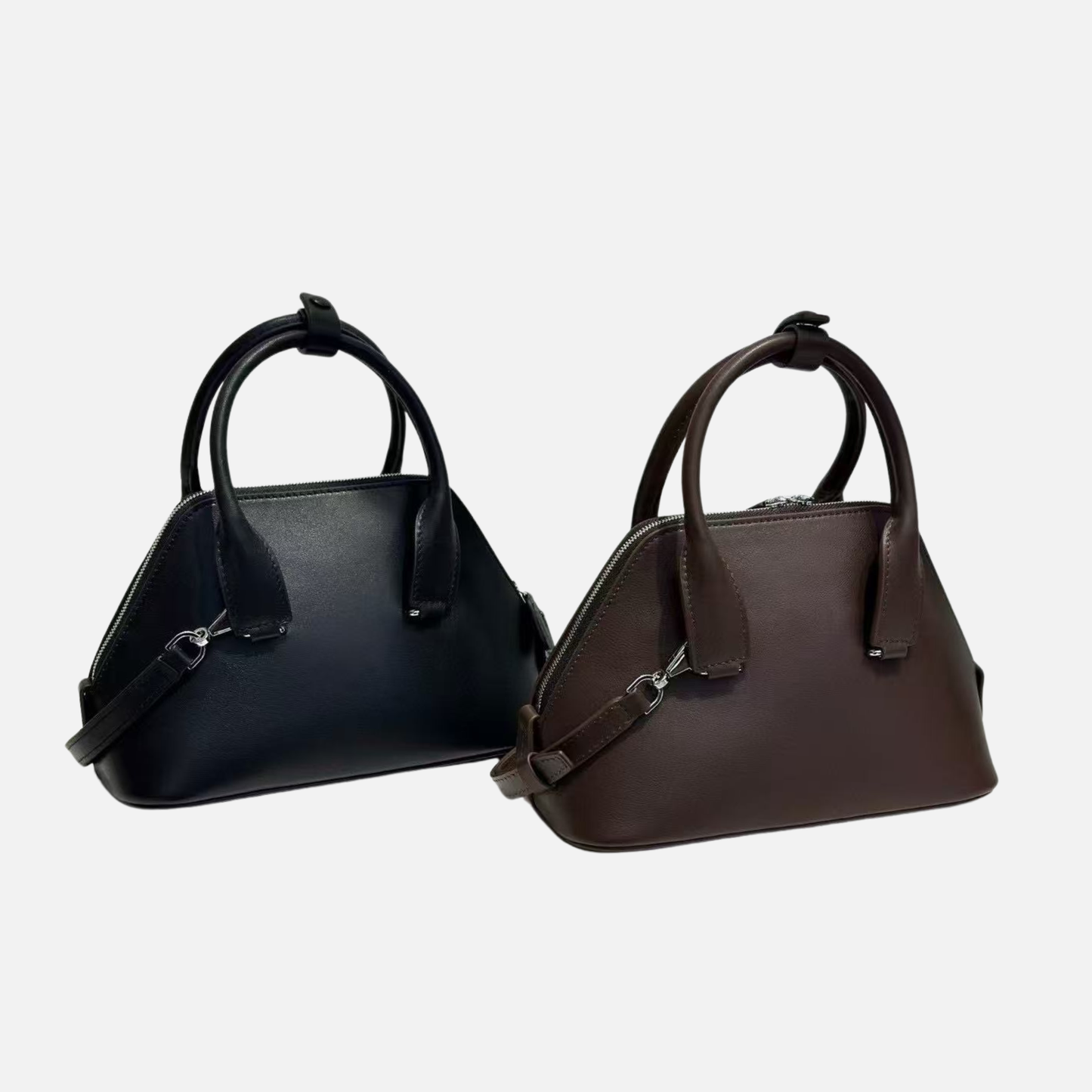 Mini Structured Leather Tote Bag