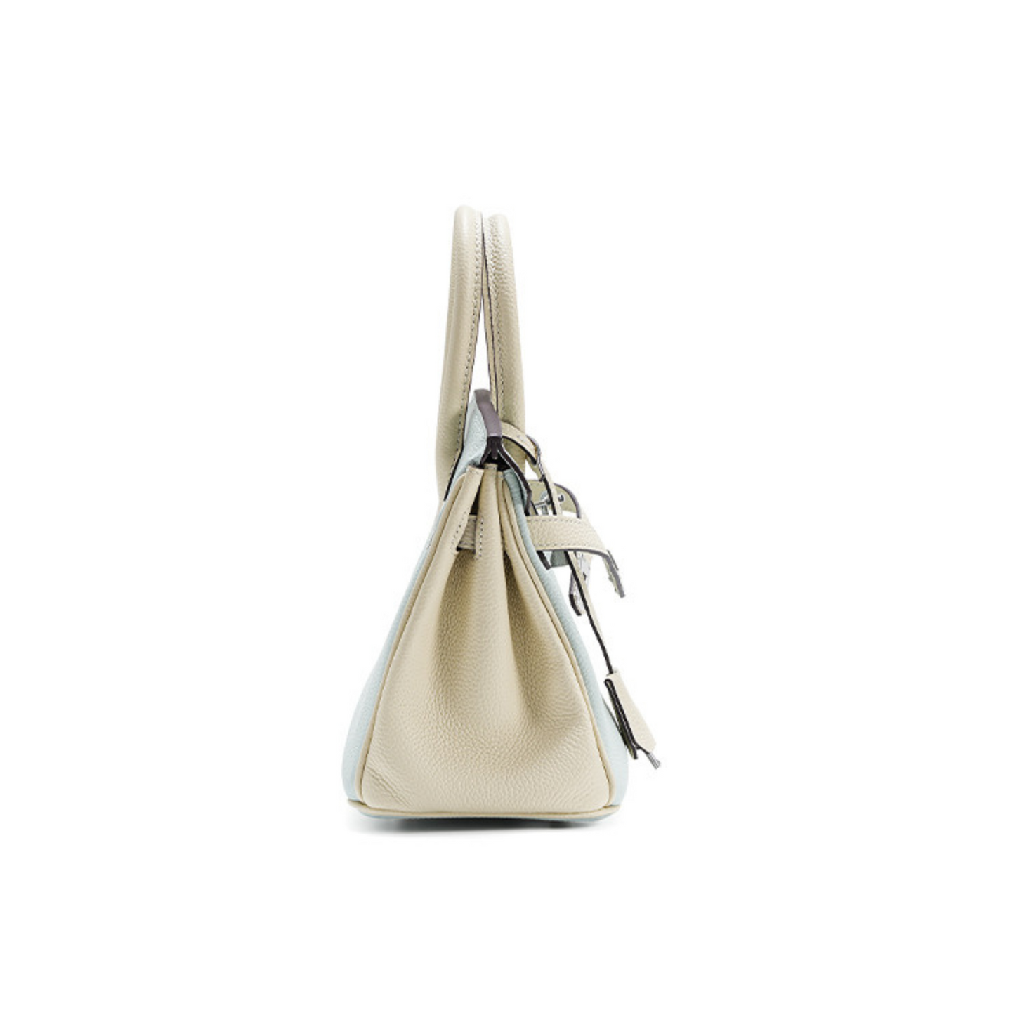 The Hermes Togo Birkin inspired Blue & White Combo Luxurious Leather Bag