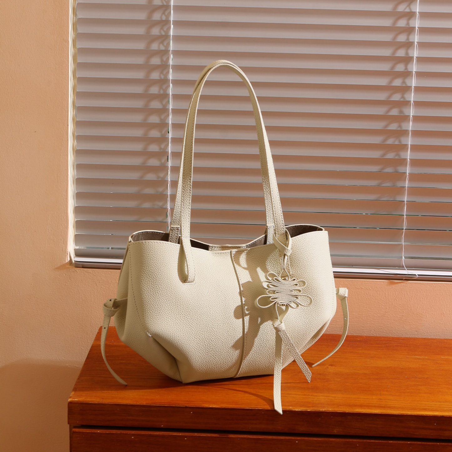 Polène Cyme inspired Textured Leather Bag