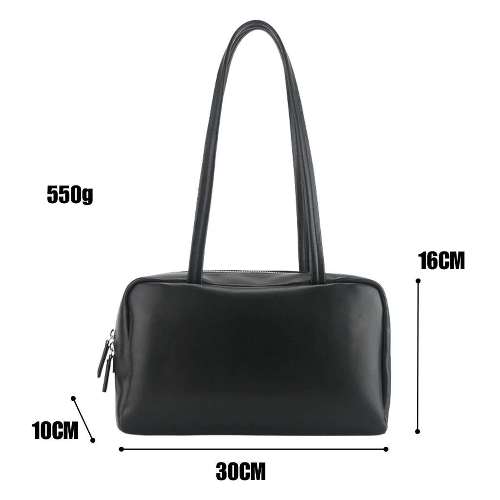 Astra Bowling Minimalist Leather Shoulder Bag