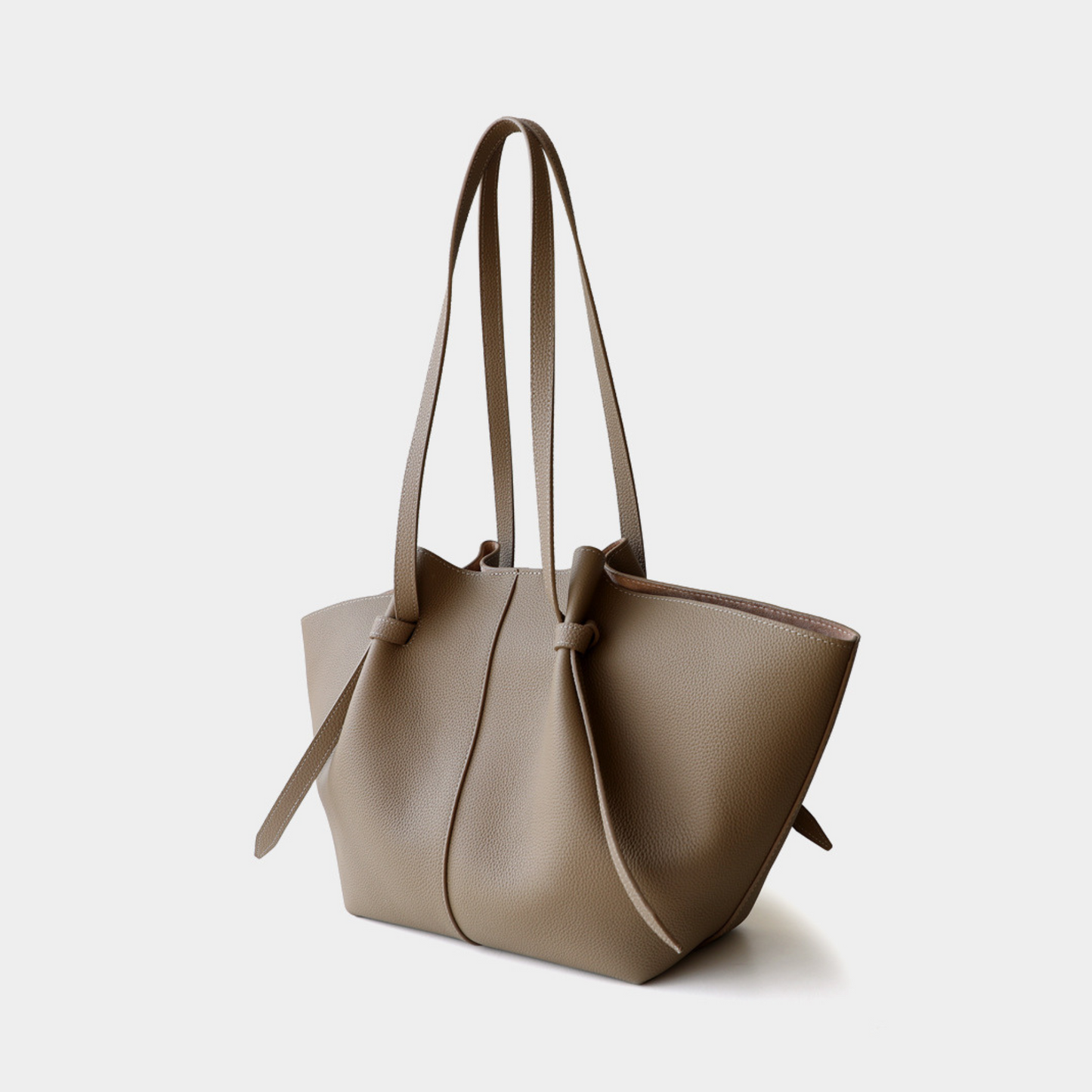 The Cinched Wing Leather Tote Bag