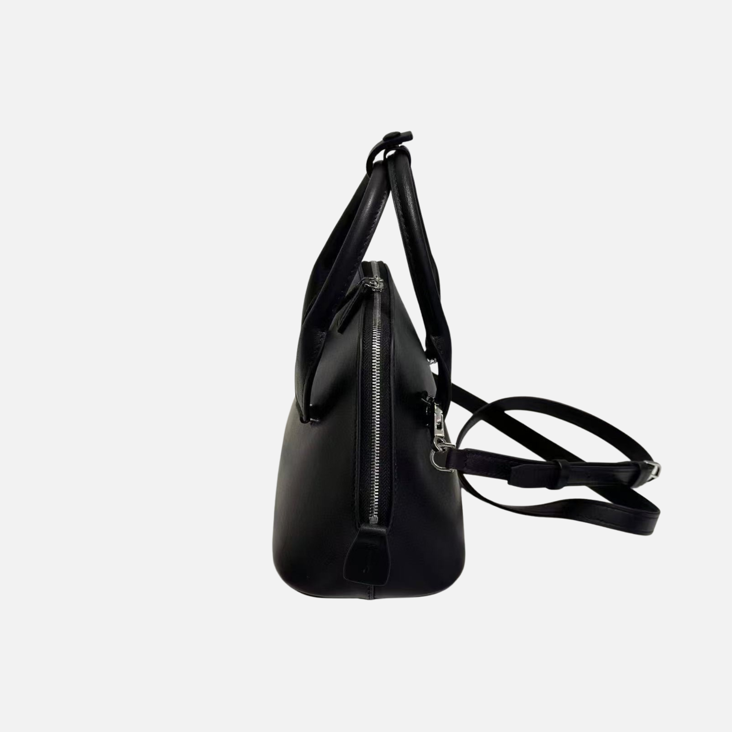 Mini Structured Leather Tote Bag