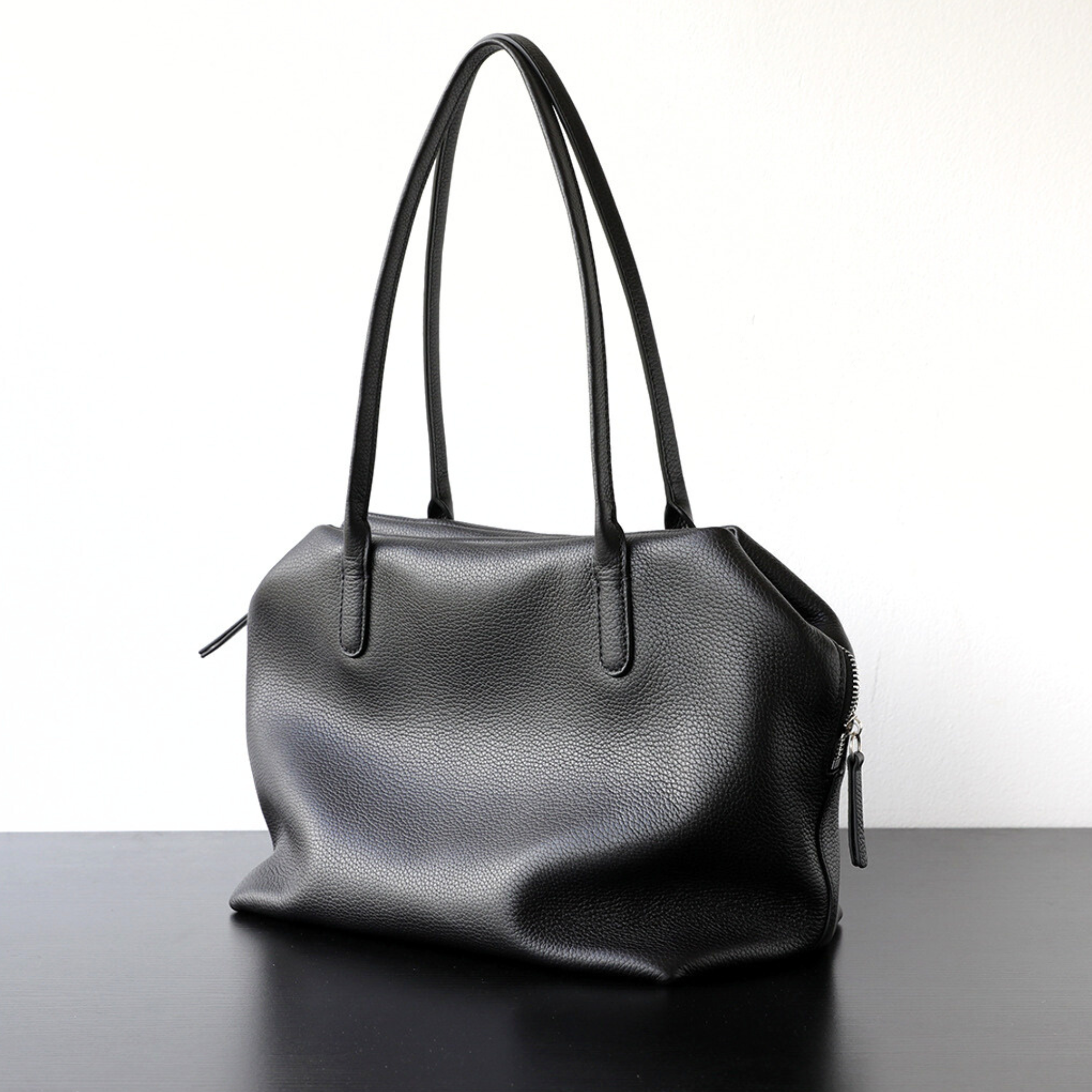 Minimalist Henri Inspired Soft‑Grain Leather Tote Bag