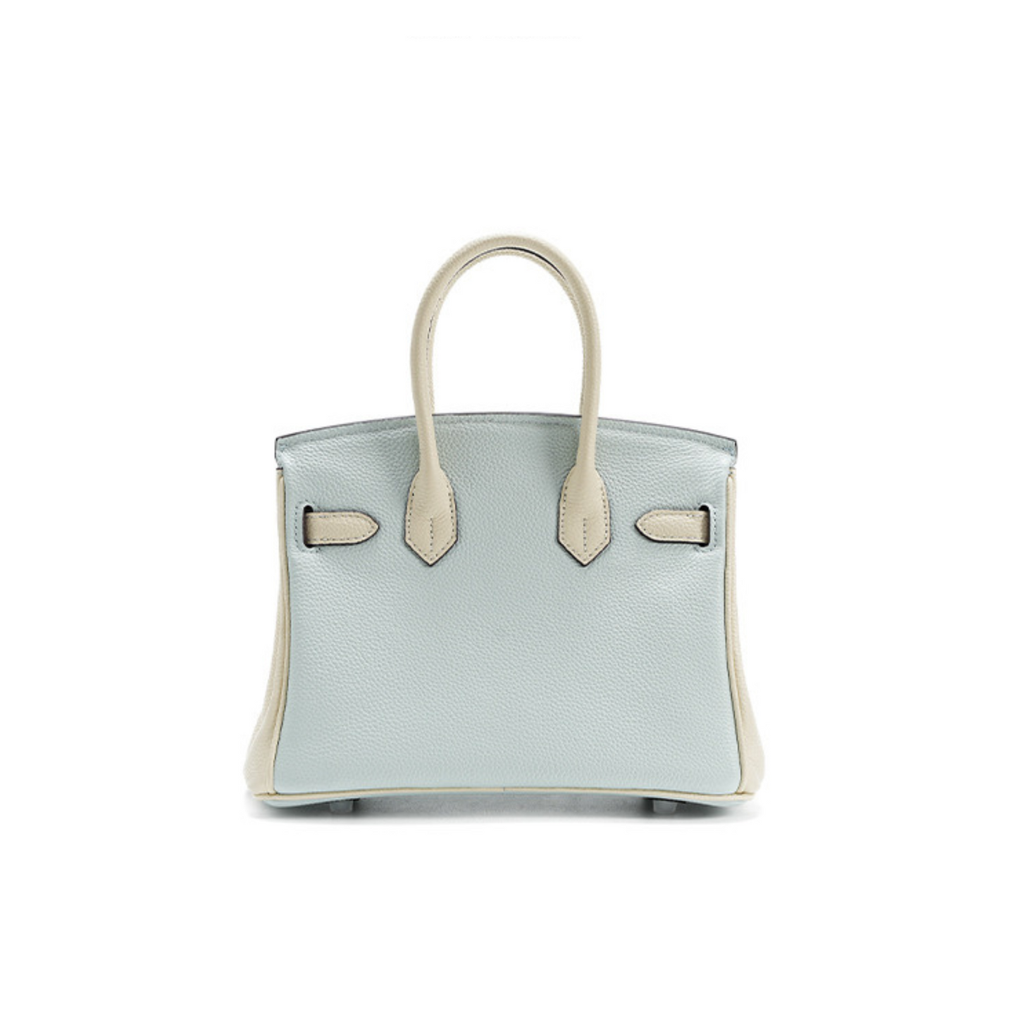 The Hermes Togo Birkin inspired Blue & White Combo Luxurious Leather Bag