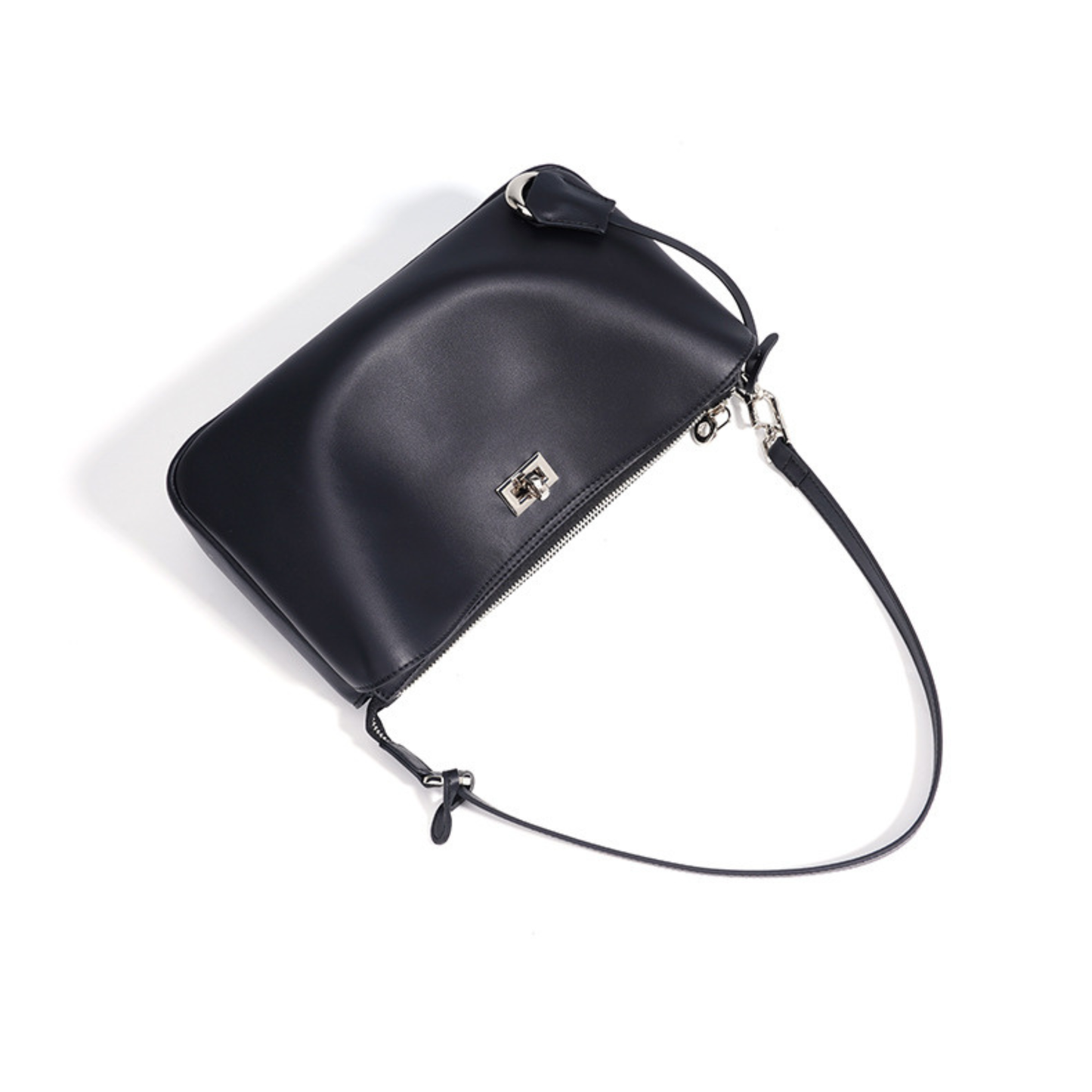 Nano Sling‑Style Leather Shoulder Bag with Flap