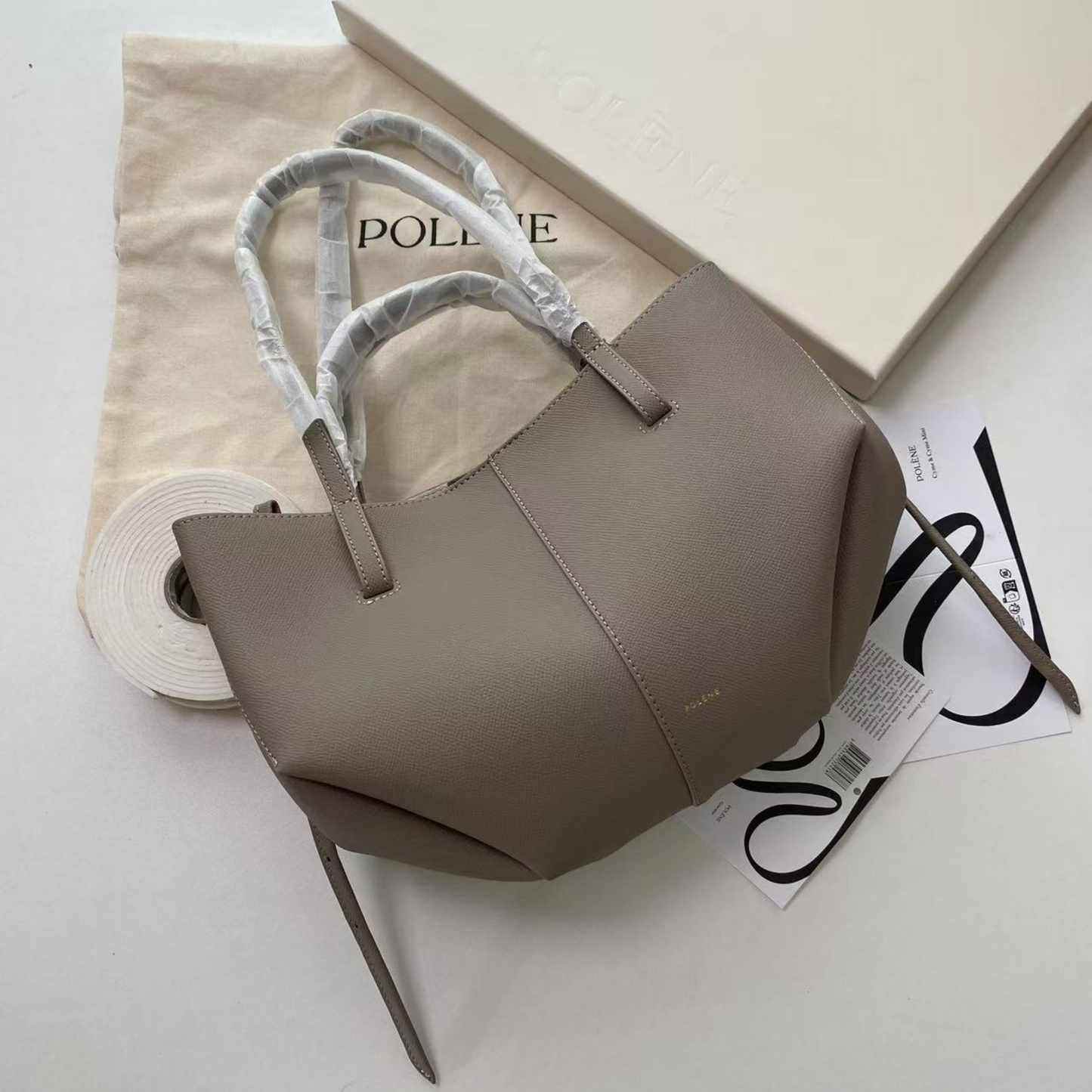 Polène Cyme Edition inspired Textured Leather Bag