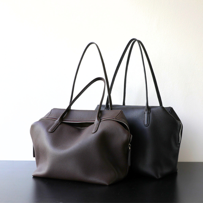 Minimalist Soft‑Grain Leather Tote Bag