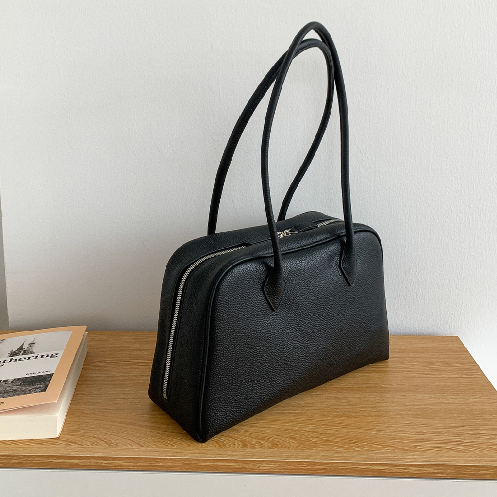 Classic Large Leather Bowling Bag