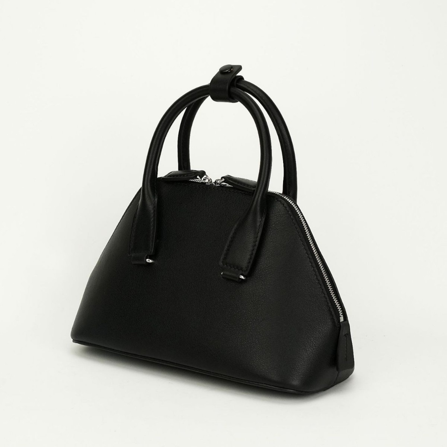 Mini Structured Leather Tote Bag