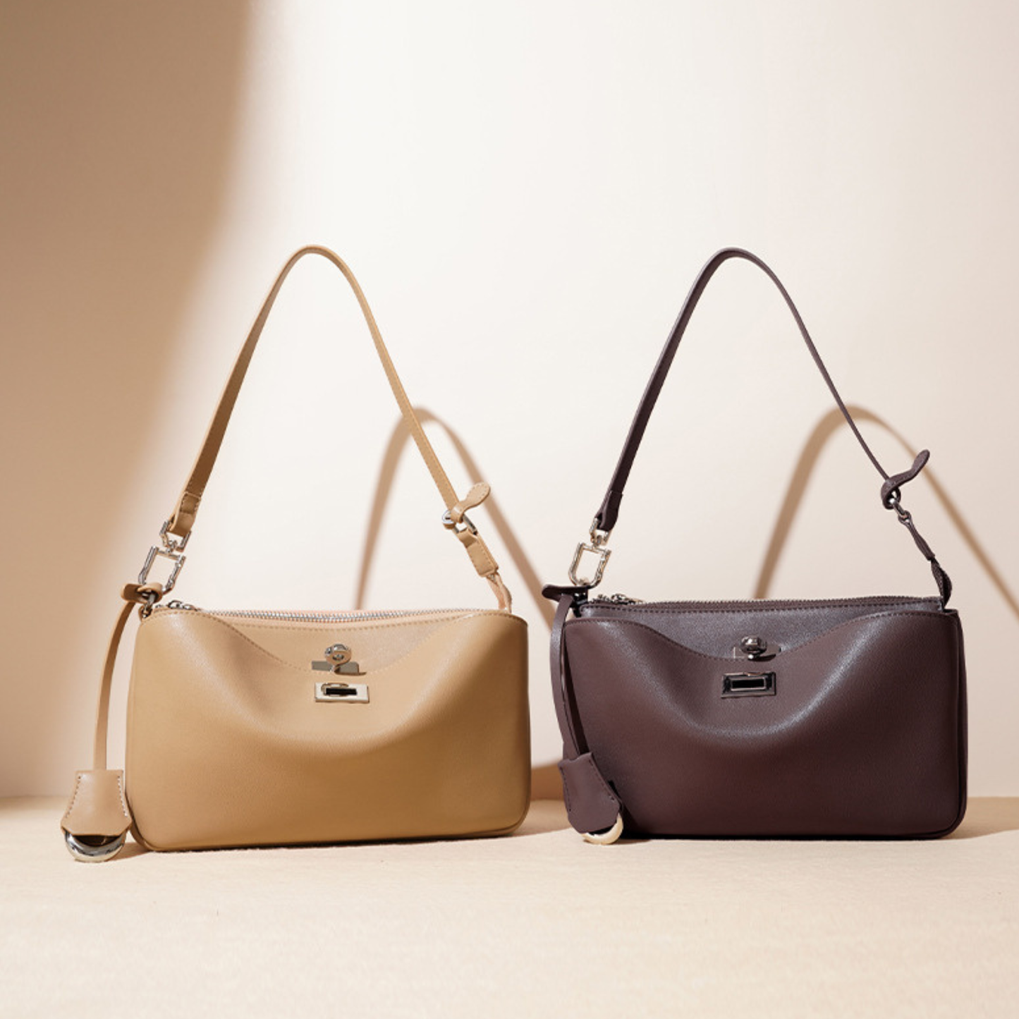 Nano Sling‑Style Leather Shoulder Bag with Flap