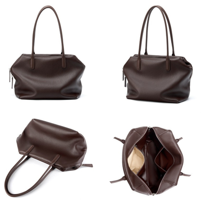 Minimalist Soft‑Grain Leather Tote Bag