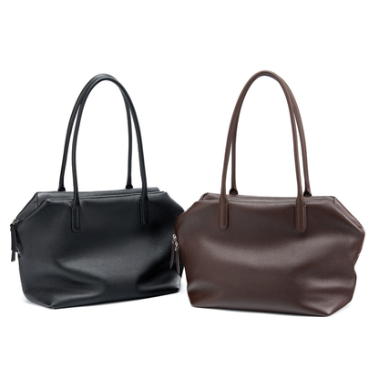 Minimalist Soft‑Grain Leather Tote Bag