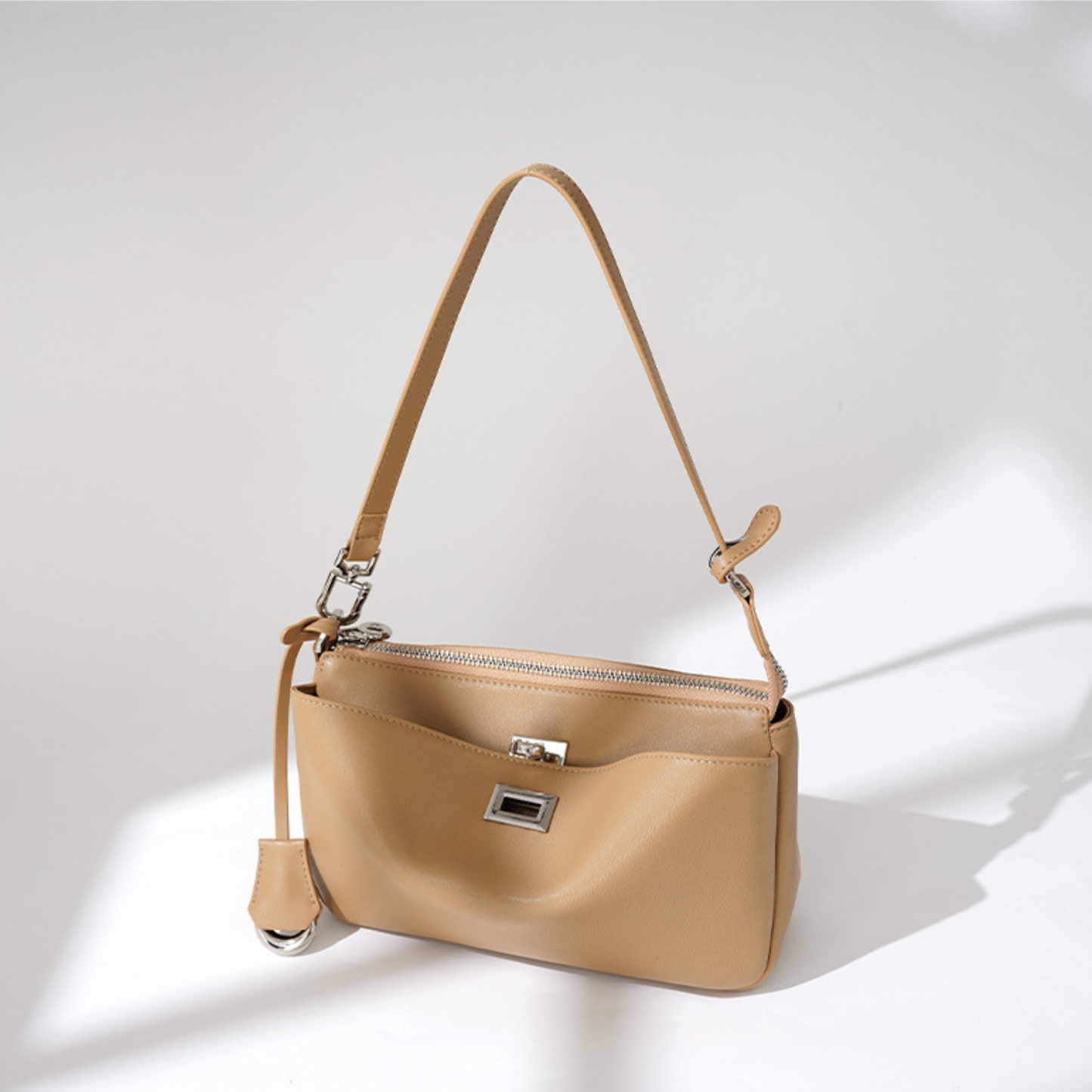 Nano Sling‑Style Leather Shoulder Bag with Flap