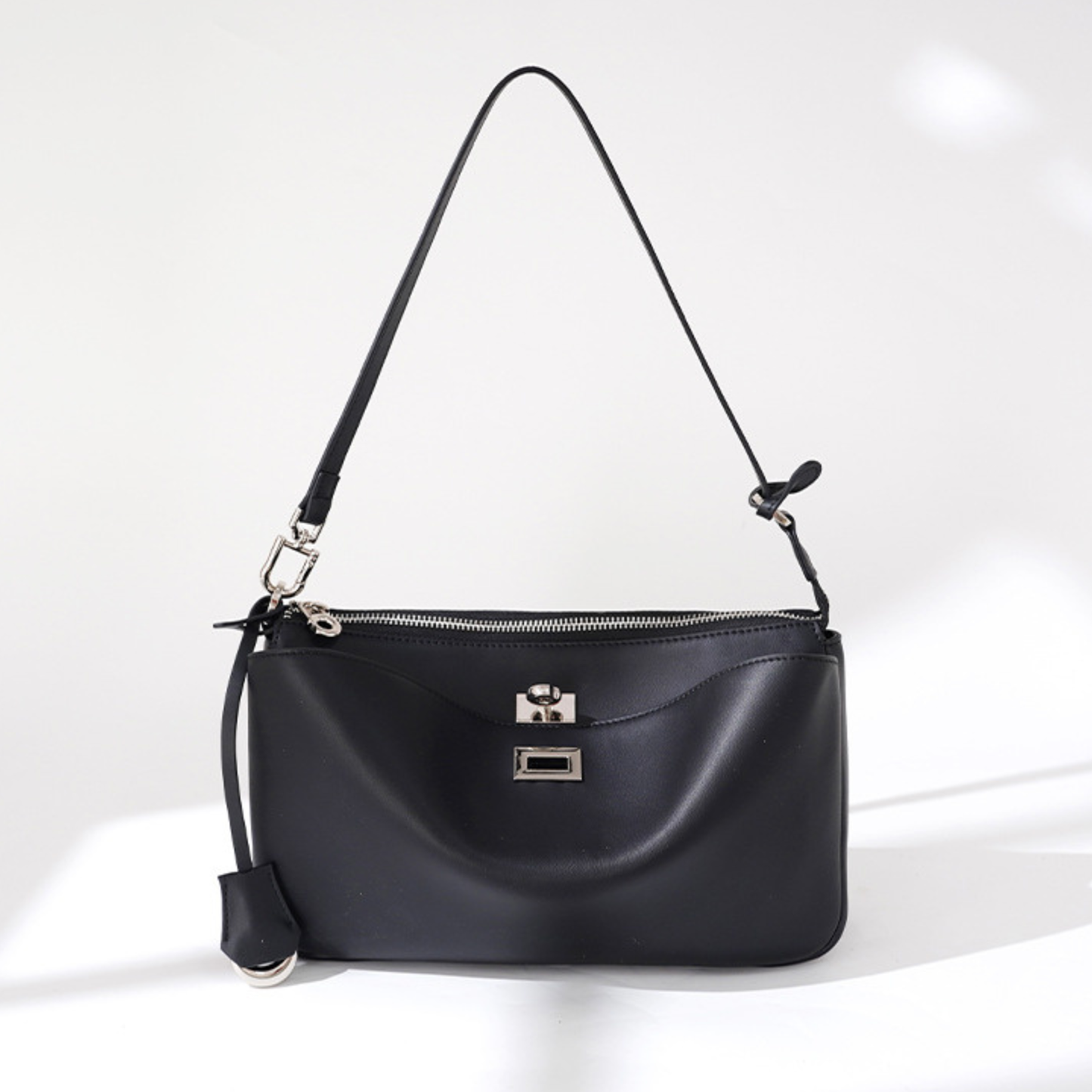 Nano Sling‑Style Leather Shoulder Bag with Flap