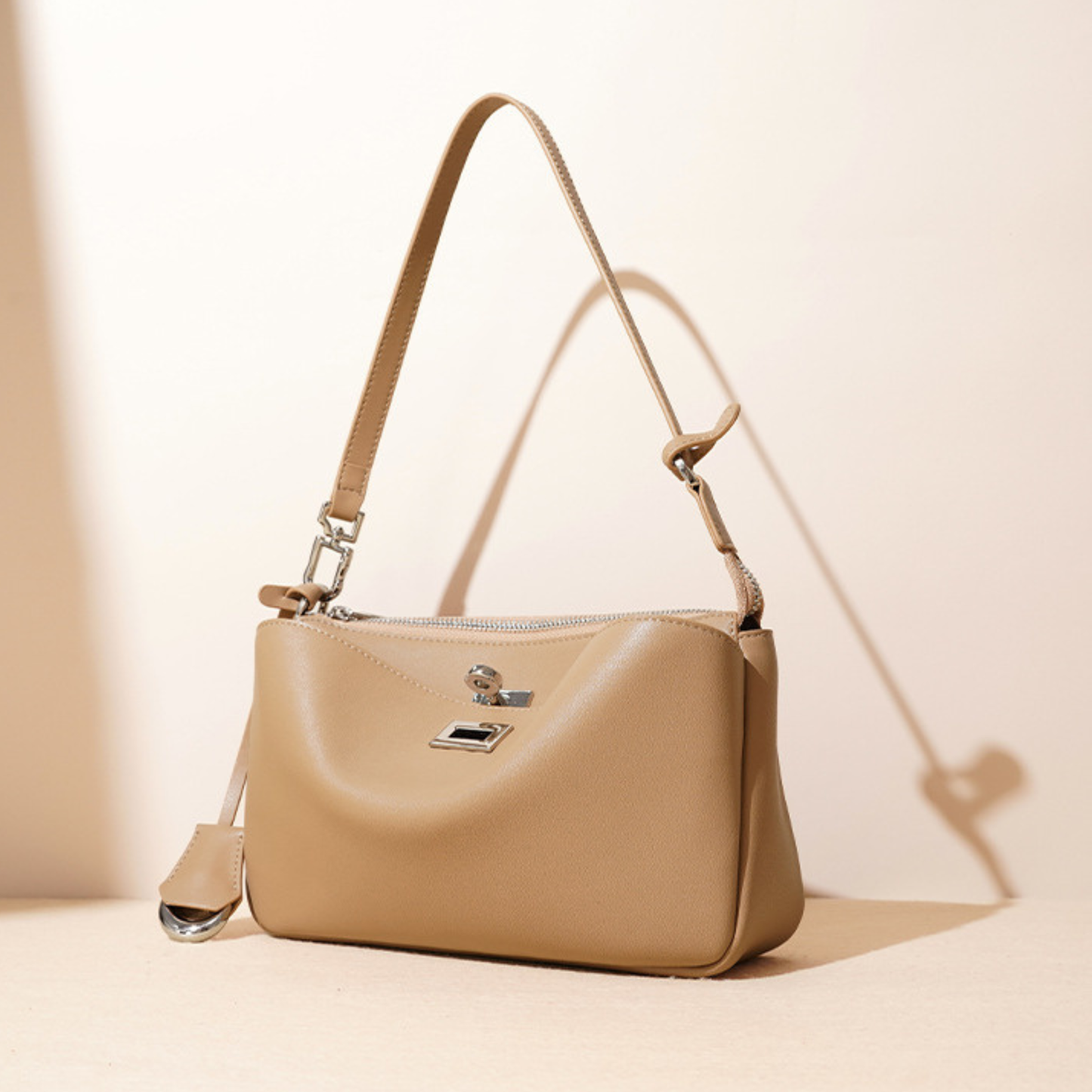 Nano Sling‑Style Leather Shoulder Bag with Flap
