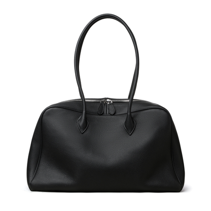 Classic Large Leather Bowling Bag
