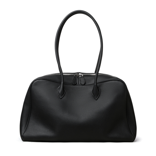 Classic Large Leather Bowling Bag