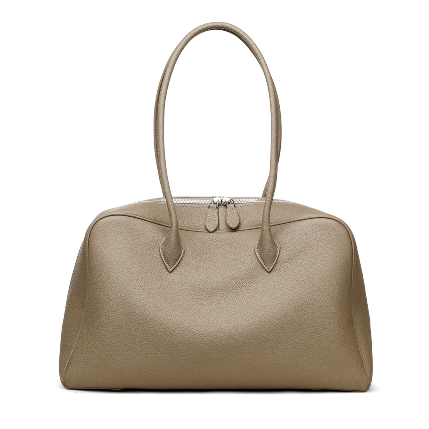 Classic Large Leather Bowling Bag