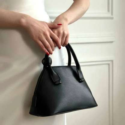 Mini Structured Leather Tote Bag