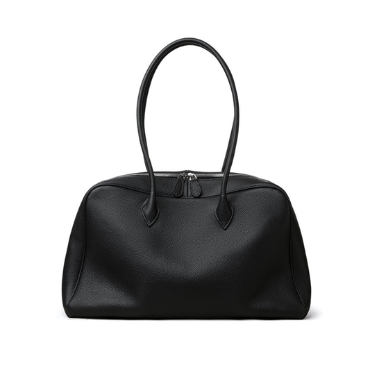 Classic Large Leather Bowling Bag