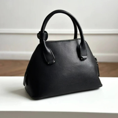 Mini Structured Leather Tote Bag